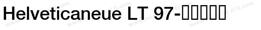 Helveticaneue LT 97字体转换